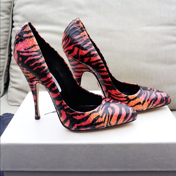 Brian Atwood snakeskin pumps